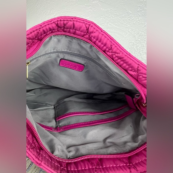 Nicole Miller Vibrant Pink Quilted Crossbody Bag with Adjustable Strap - Picture 11 of 11